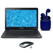 Restored | Samsung Chromebook | 11.6-inch | 4GB RAM 16GB SSD | Intel Celeron N3060 | Newest OS | Bundle: USA Essentials Bluetooth/Wireless Airbuds, Wireless Mouse By Certified 2 Day Express