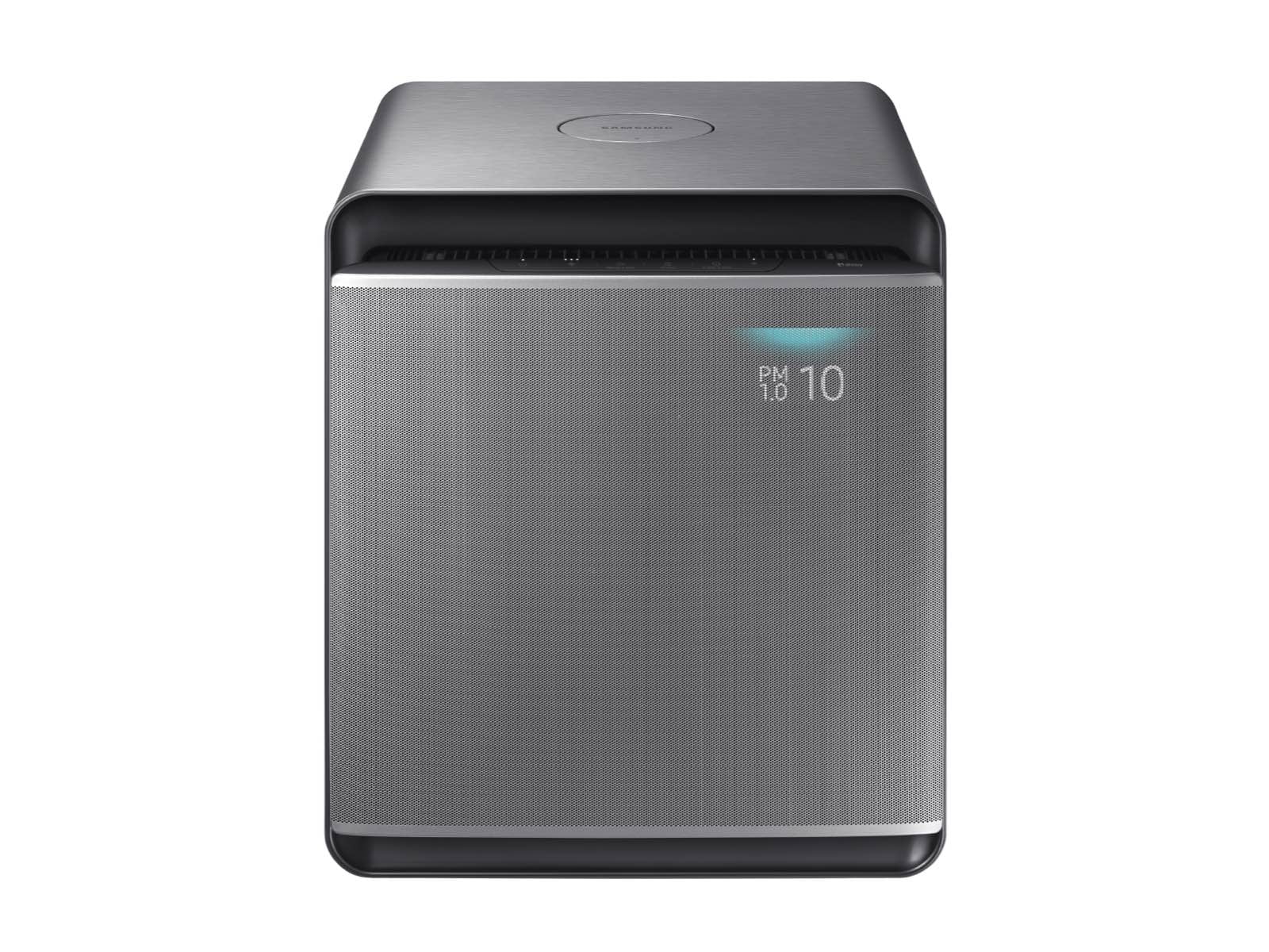Restored Samsung Cube Air Purifier with Wind Free Air Purification Silver AX300T9080S AA Refurbished