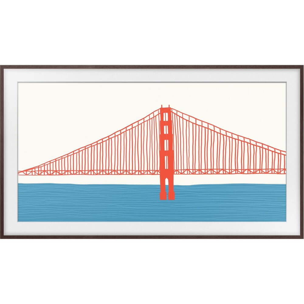 Modern Teak Magnetic Bezel for 55" Samsung The Frame