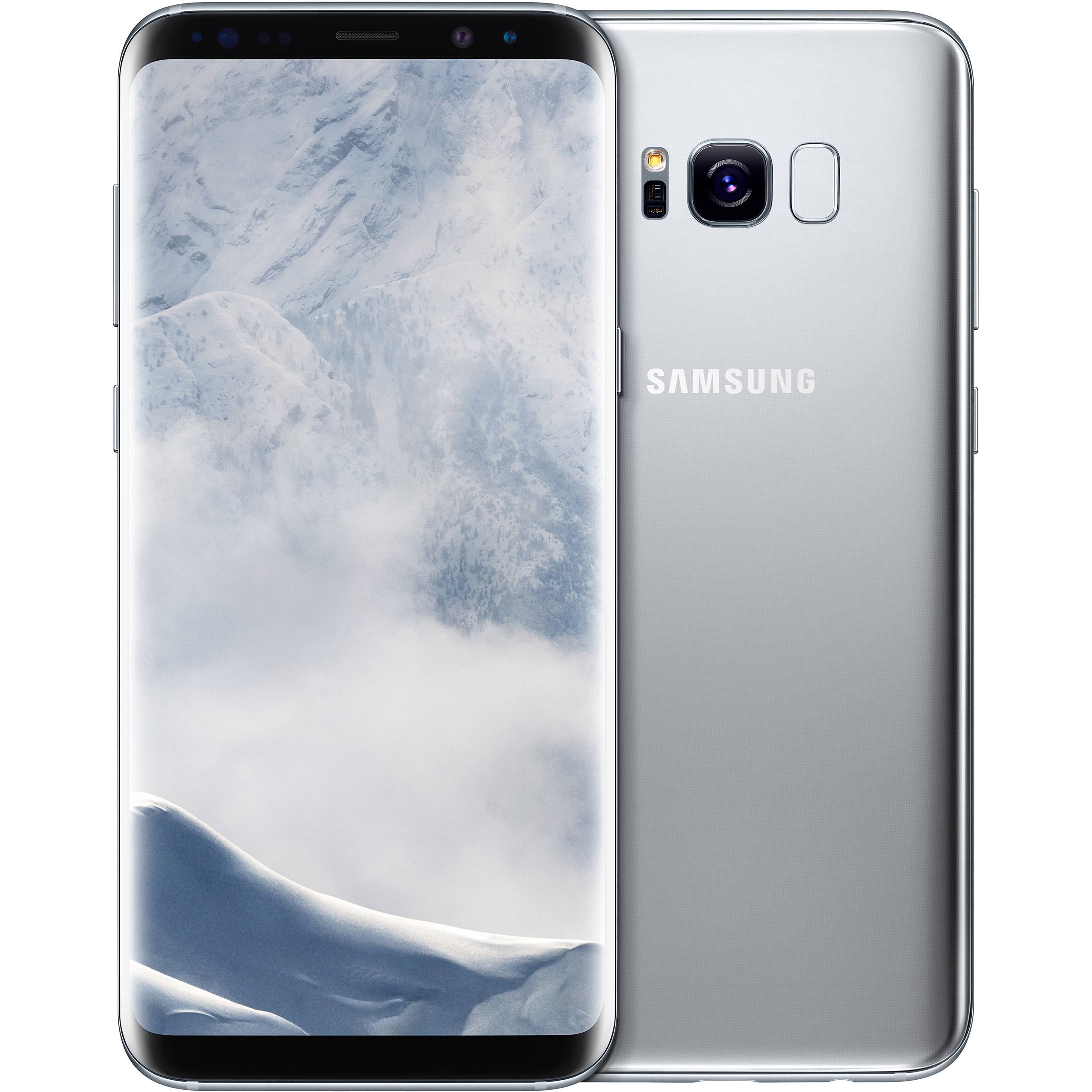 Restored Samsung G955 Galaxy S8 Plus, 64 GB, Arctic Silver - Fully