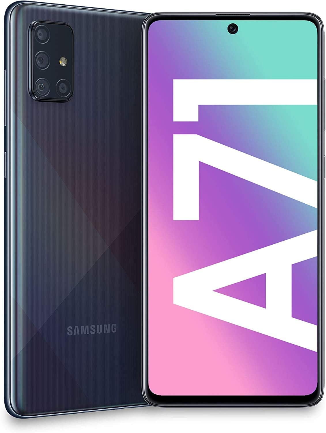 Restored Samsung Galaxy A71 6.7" Display 128GB Storage 6GB RAM Prism Cube Black 5G LTE AT&T SM-A716U (Refurbished)