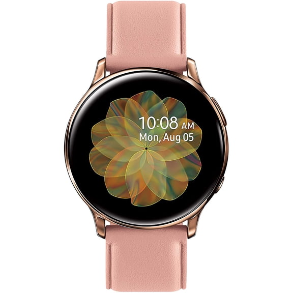 Restored Samsung Galaxy Active 2 R835U Smartwatch 40mm GPS + LTE - Leather Band Rosegold (Refurbished)