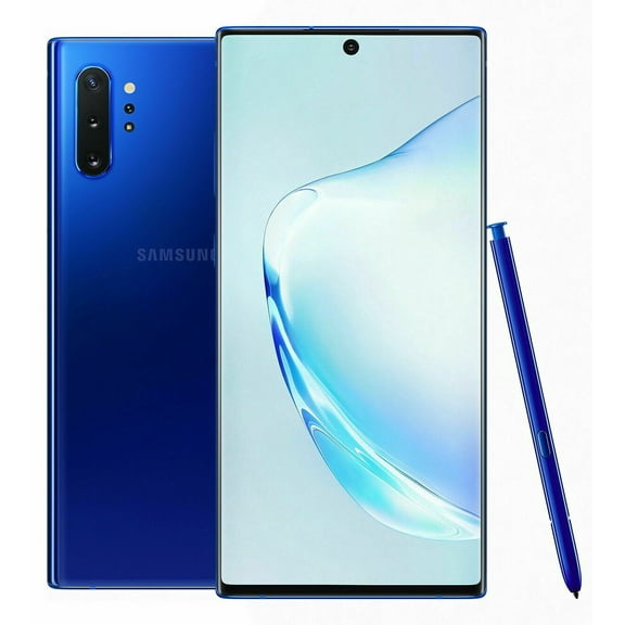 Restored Samsung Galaxy Note 10+ Plus (Aura Blue) Factory Unlocked 256GB Smartphone (Refurbished)