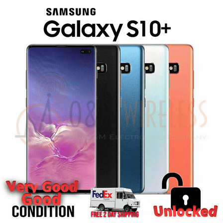 Pre-Owned Samsung Galaxy S10  128GB 512GB 1TB (SM-G975U1 Factory Unlocked Cell Phones) (Good)