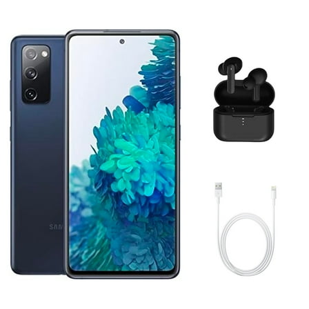 Restored Samsung Galaxy S20 FE 5G G781V (Verizon Unlocked) 128GB Cloud Navy (Grade A) w/ Wireless Earbuds (Refurbished)