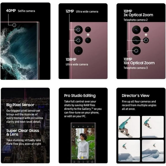 Restored Samsung Galaxy S22 Ultra 5G, 256GB, Green - Unlocked (Refurbished)