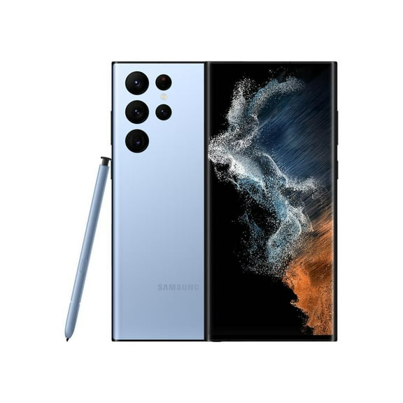 Restored Samsung Galaxy S22 Ultra 5G S908U (Fully Unlocked) 512GB Sky Blue (Grade A ) (Refurbished)