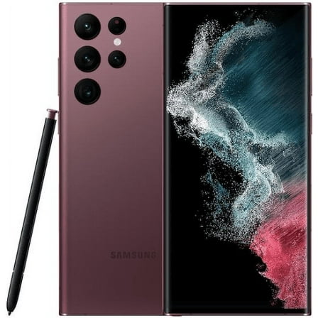 Restored Samsung Galaxy S22 Ultra Unlocked 512GB Burgundy Good Condition (Refurbished)