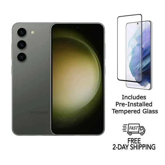 Restored Samsung Galaxy S23 5G S911U (Fully Unlocked) 128GB Green with Screen Protector (Refurbished)