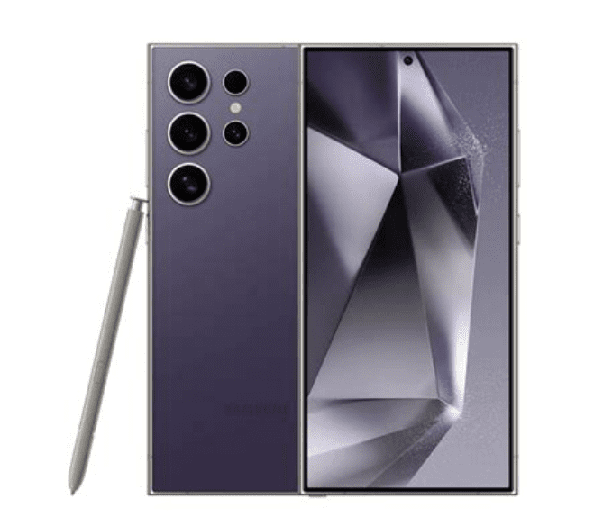 Restored Samsung Galaxy S24 Ultra SM-S928U1 Unlocked 512GB Titanium Violet (Refurbished)