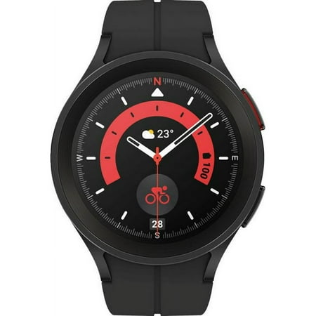 Restored Samsung Galaxy Watch 5 Pro 45mm, R920N (GPS Only) Titanium case (Refurbished)