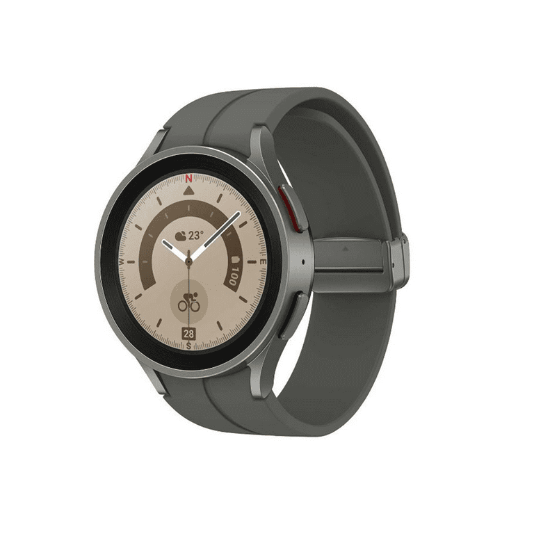 Restored Samsung Galaxy Watch5 Pro - 45 mm - titanium gray - smart watch  with sport band - display 1.4 - 16 GB - NFC, Wi-Fi, Bluetooth - 1.64 oz  (Refurbished) 