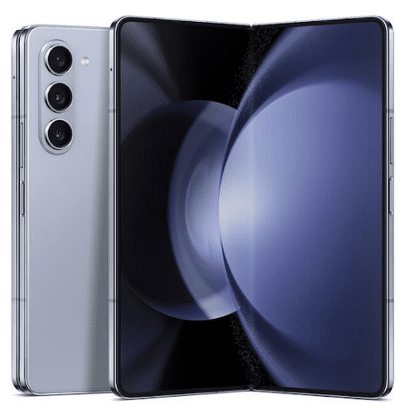 Restored AT&T, Samsung, Galaxy Z Fold5, Cell Phones 256GB, Foldable, Icy Blue/7.6 in