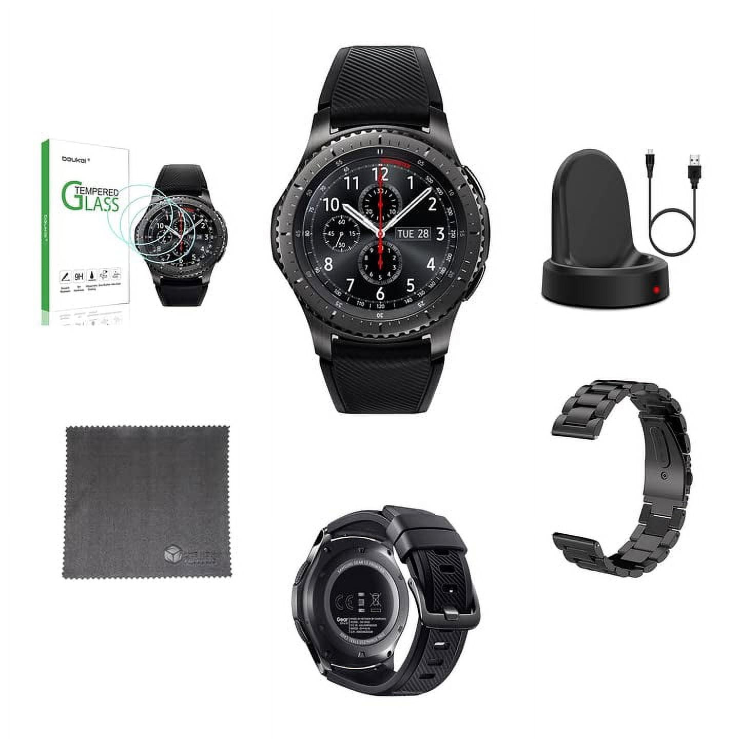 Restored Samsung Gear S3 Frontier Smartwatch 46MM Dark Grey Premium