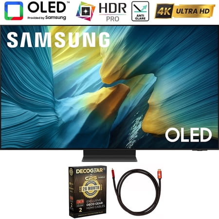 Samsung QN65S95FAFXZA 65 inch OLED 4K S95F Vision AI Smart TV 2025 Bundle with 6FT HDMI 2.0 Cable and CPS Exclusive 26 Month Protection Pack (BEACH-CPS-26M3500)