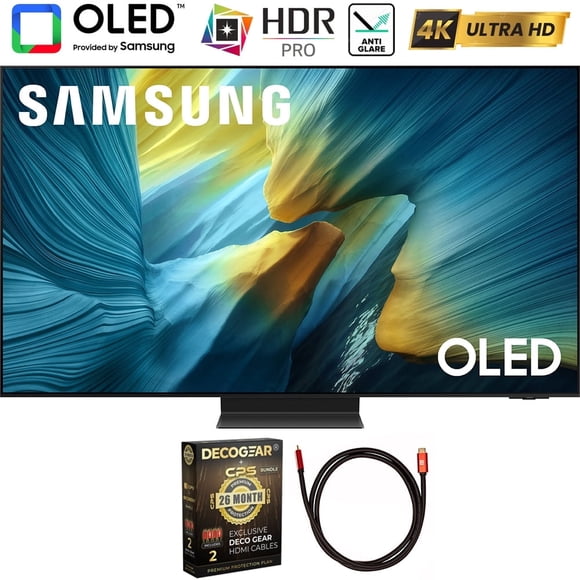 Samsung QN65S95FAFXZA 65 inch OLED 4K S95F Vision AI Smart TV 2025 Bundle with 6FT HDMI 2.0 Cable and CPS Exclusive 26 Month Protection Pack (BEACH-CPS-26M3500)