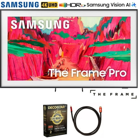 Samsung QN75LS03FWFXZA 75 inch The Frame Pro LS03FW Neo QLED Mini LED Smart TV 2025 Bundle with 6FT HDMI 2.0 Cable and CPS Exclusive 26 Month Protection Pack (BEACH-CPS-26M3500