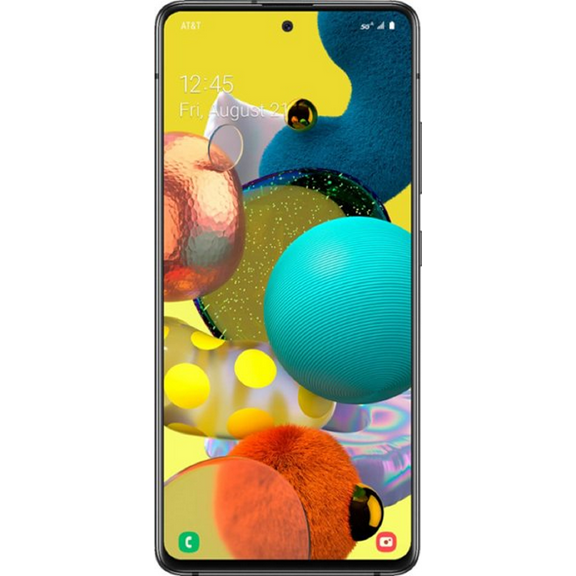 Restored Samsung SMA516U Galaxy A51 6.5'' 5G 6GB RAM 128GB Storage AT&T 2.2 gigahertz Android Cell Phone, Prism Cube Black (Refurbished)