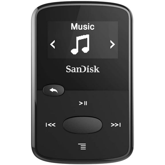 Restored SanDisk 8GB MX26 Clip Jam MP3 Player microSD card slot and FM Radio (Refurbished)