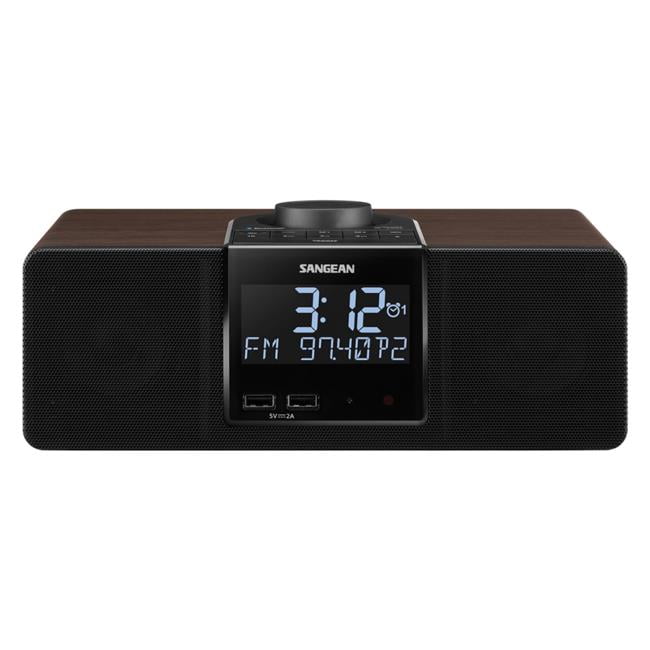 Restored Sangean RCR40 AM/FM Bluetooth Tabletop Wooden Clock Radio