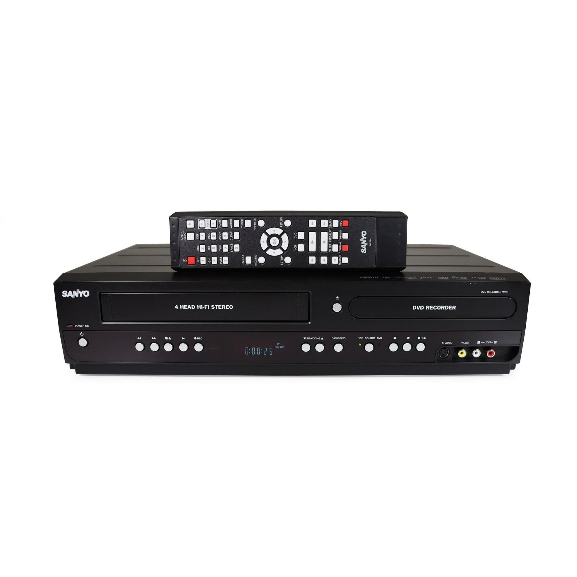 Restored Sanyo FWZV475F DVD Recorder/VCR Combo w/ Original Remote