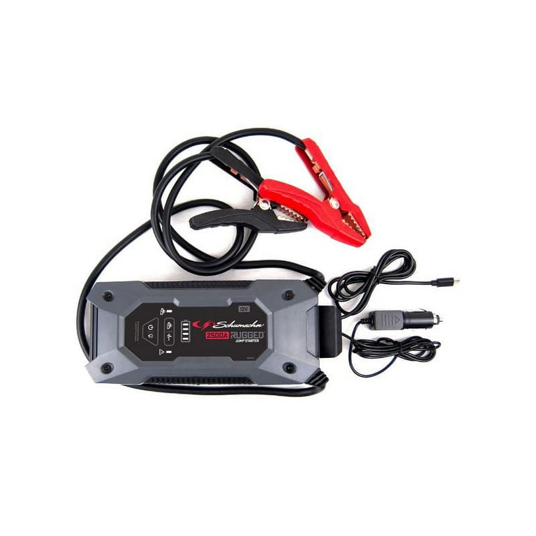Restored Schumacher SL1596 Rugged Lithium Jump Starter and USB Power Pack 2500 Peak Amp 12V Refurbished