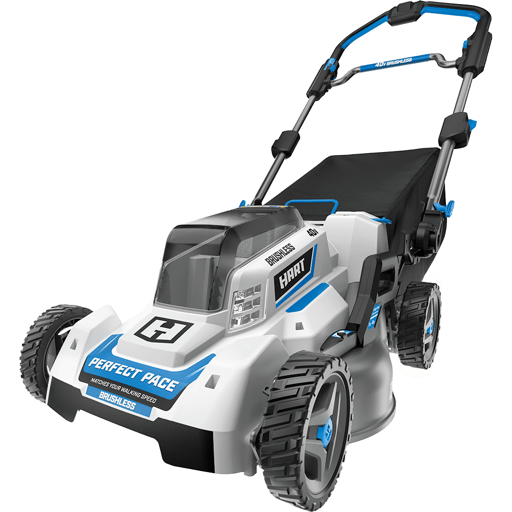 Restored Scratch and Dent HART 40Volt 21Inch Steel Deck Perfect Pace Mower (2) 5.0Ah Lithium