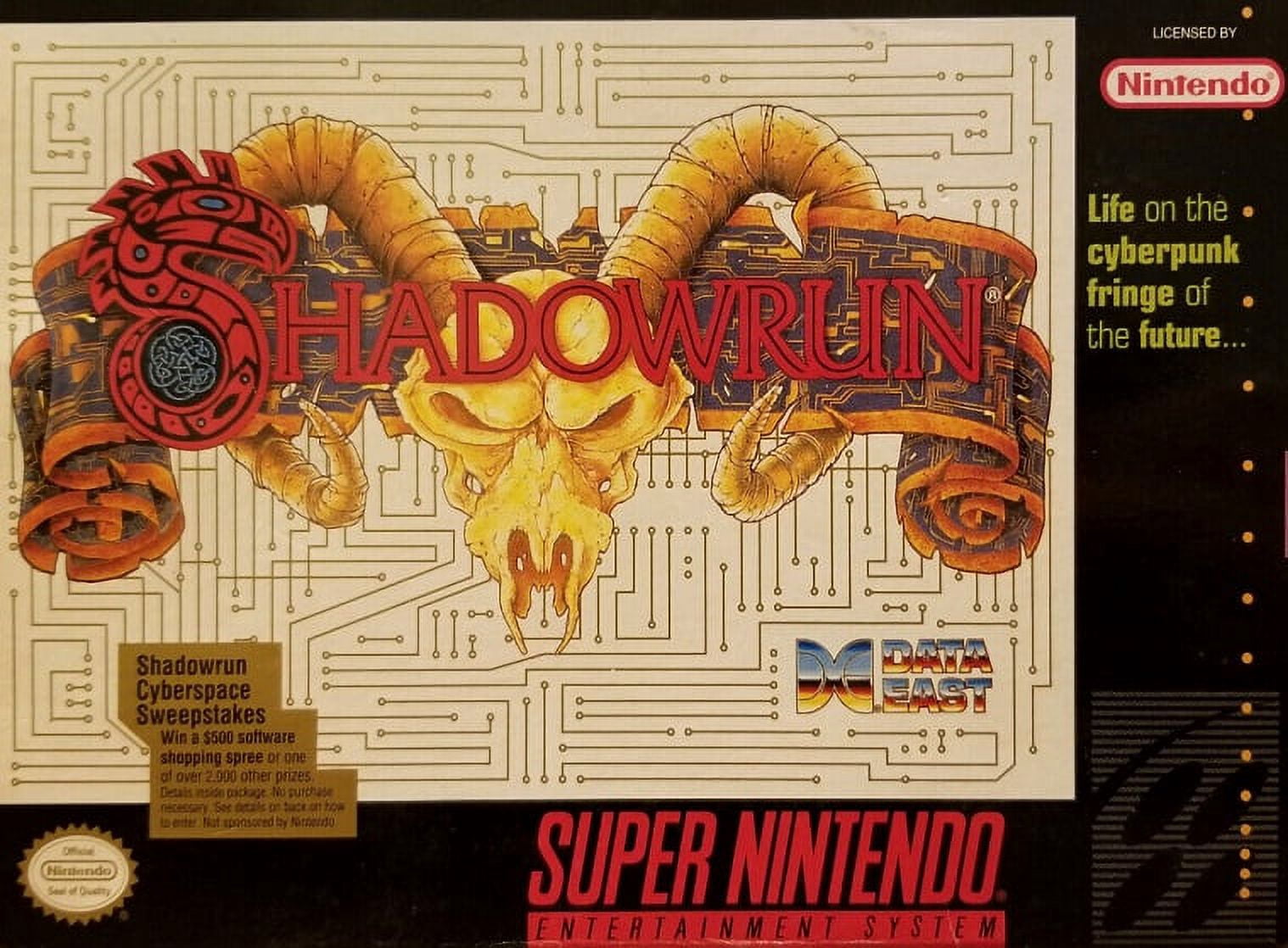Restored Shadowrun (Super Nintendo, 1993) SNES RPG Game (Refurbished ...