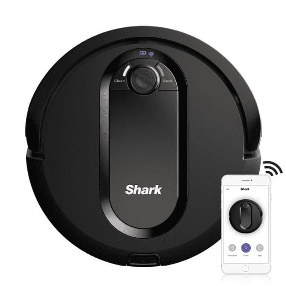 Restored Shark IQ Robotâ„¢ Vacuum, Wi-Fi Connected, Home Mapping (RV1000), Black