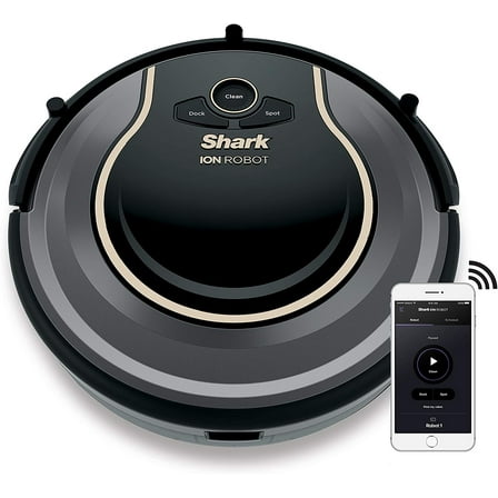 Restored Shark (RV750) ION Robot Vacuum WIFI-Connected, Voice Control Dual-Action Robotic Vacuum Carpet and Hard Floor Cleaner, Works with Alexa (Refurbished)