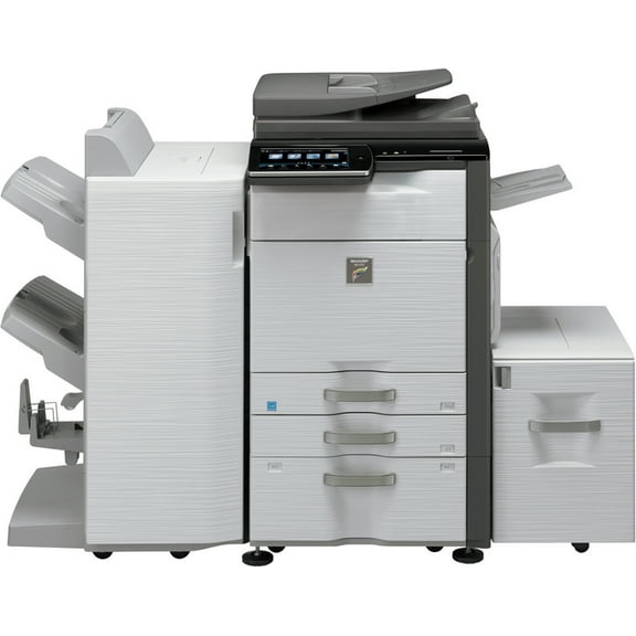 Restored Sharp MX-5140N Tabloid-Size Color Laser Multifunction Copier – 51ppm, Copy, Print, Scan, Duplex, Network, 2 Trays, Cabinet