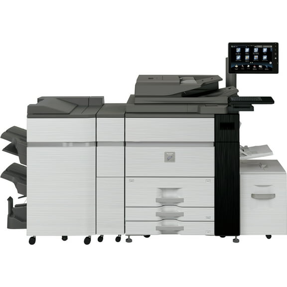 Restored Sharp MX-M1204 High-Volume Monochrome Laser Multifunction Printer – 120ppm, A3/A4, Print/Copy/Scan, Duplex, Network, 1200 x 1200 DPI, 150-Sheet ADF, 3GB RAM + 1TB HDD