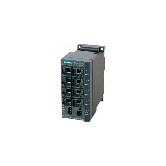 Restored Siemens 6GK5208-0BA10-2AA3 SIMATIC NET Industrial Ethernet Switch, 8-Port Managed, 10/100/1000 Mbps (Refurbished)