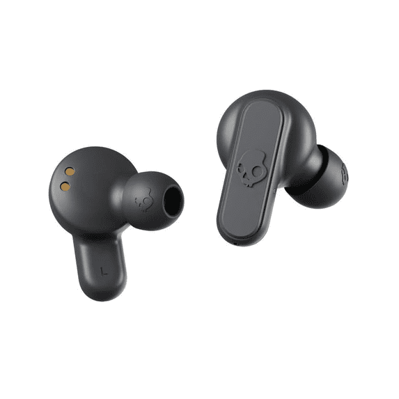 Restored Skullcandy Dime Wireless In-Ear Earbuds with Built-in Microphone, Chill Gray