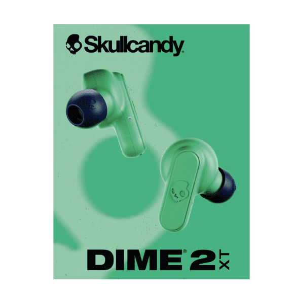 Restored Skullcandy Dime XT 2 Wireless Headphones - Dark Blue Green (Refurbished)