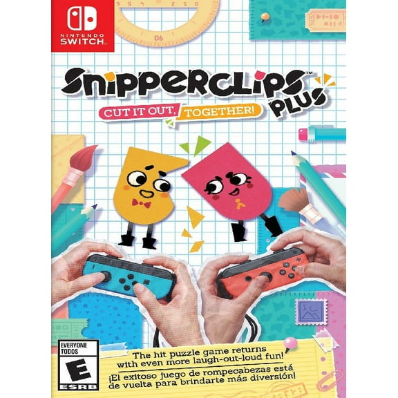 Restored Snipper Clips Plus Cut It Out Together (Nintendo Switch, 2017) Puzzle Game (Refurbished)