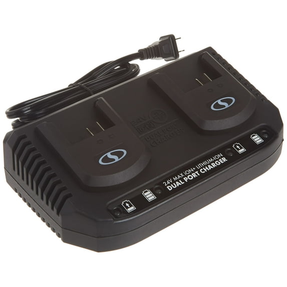 Restored Snow Joe 24VCHRG-DPC 24V IONMAX Dual Port Quick Charge Docking Station (Refurbished)