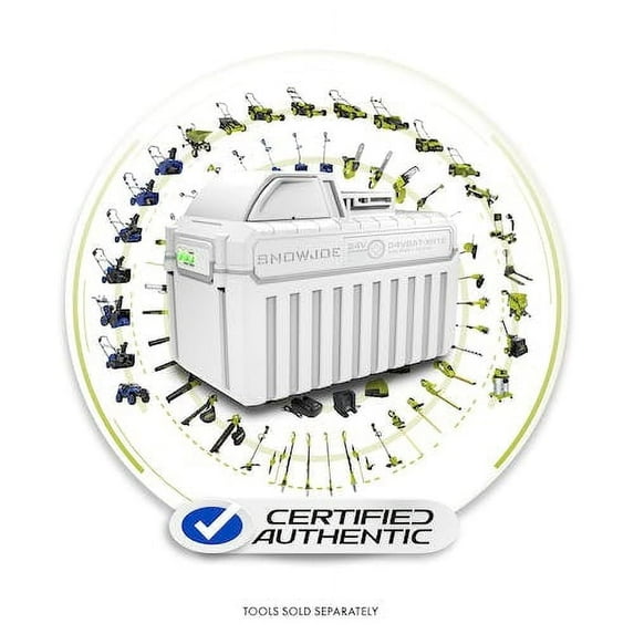 Restored Snow Joe IONMAX Lithium-ION Battery 24-Volt 12.0-Ah W/ USB Charging Port For JOE Brands Battery Management System 3-Stage LED Display (Refurbished)