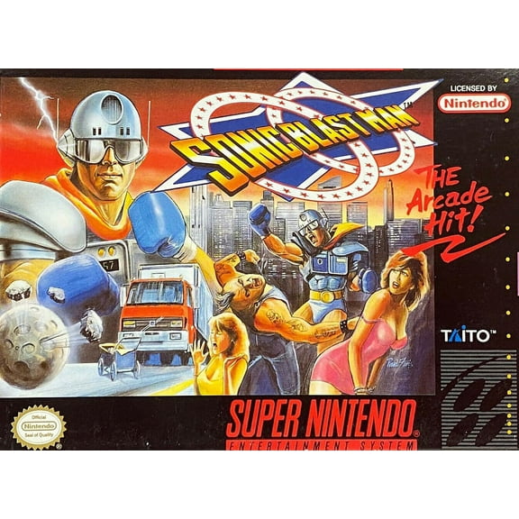 Restored Sonic Blast Man (Super Nintendo, 1992) SNES Super Hero (Refurbished)