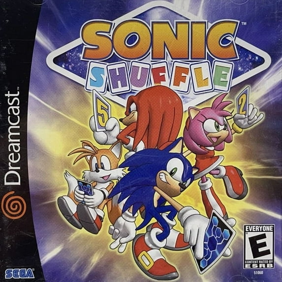 Restored Sonic Shuffle Video Game for Sega Dreamcast, Party Game, Parental Controls, 4 Offline Players