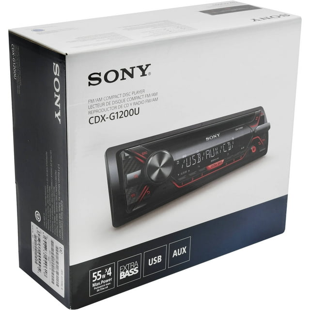 Restored Sony CDX-G1200U 55W CD Receiver with Enhanced Smartphone Connectivity (Refurbished)