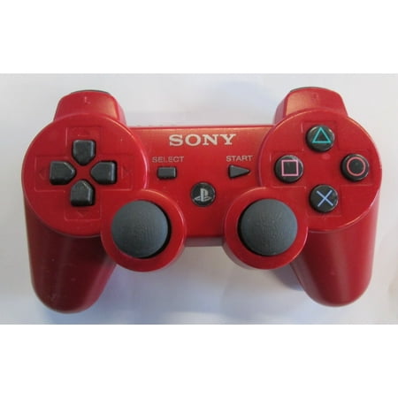 Restored Sony OEM PS3 Dualshock 3 Controller Red For PlayStation 3 (Refurbished)