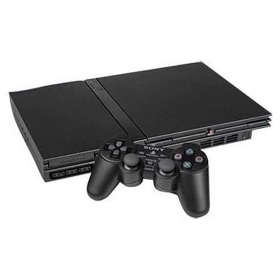 Restored Sony PlayStation 2 PS2 Slim Game Console, Black, 1 Piece