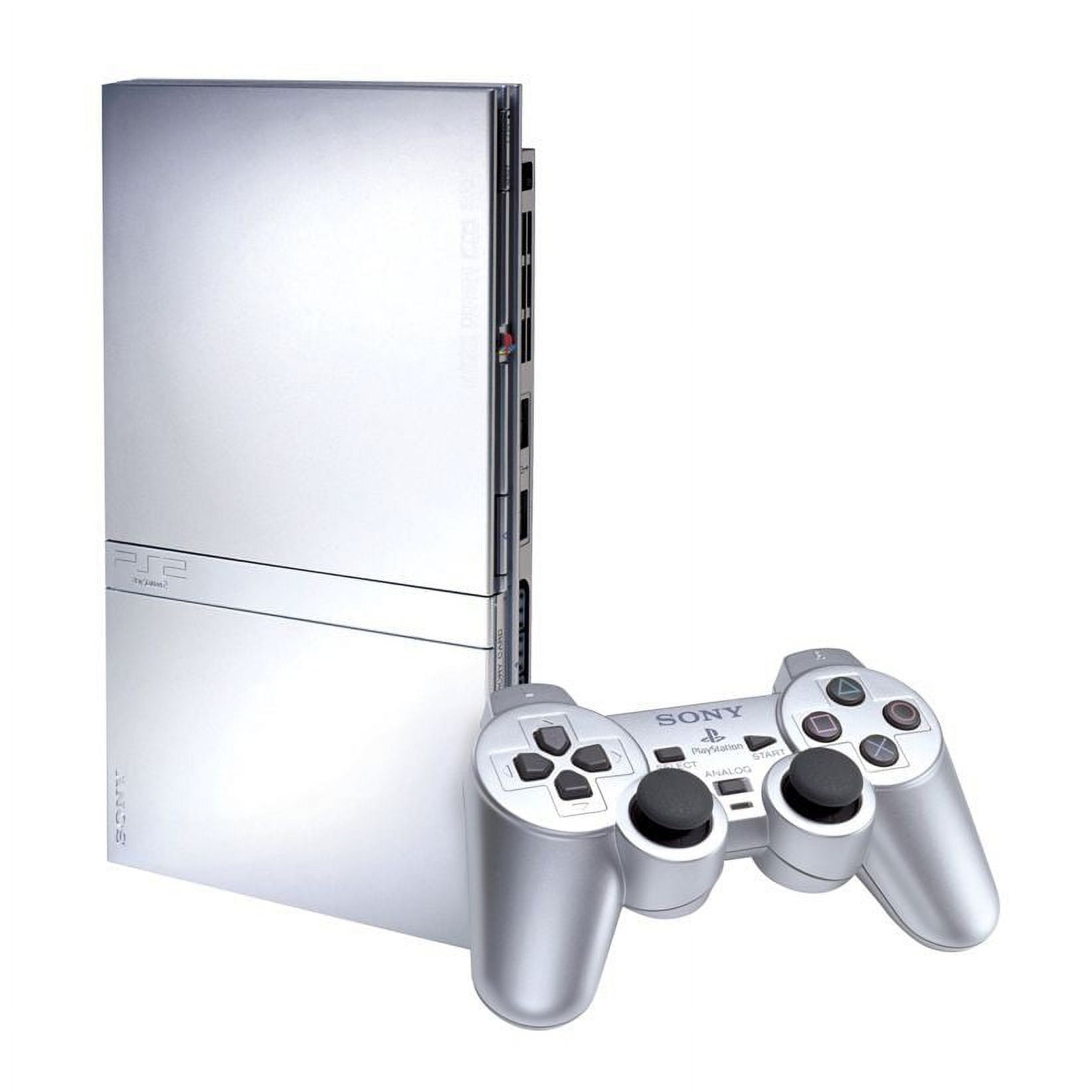 Restored Sony PlayStation 2 Slim Console Silver and 8MB Memory Card  (Refurbished) 