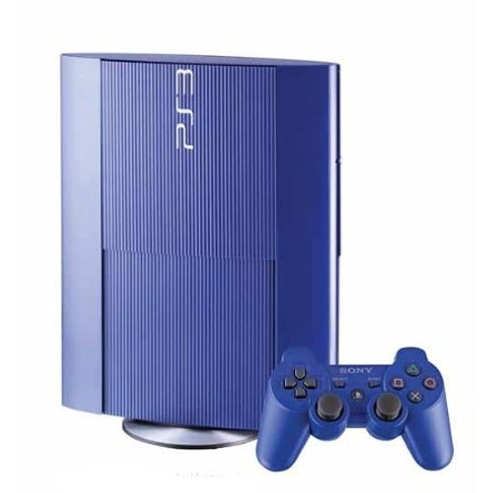 Restored Sony PlayStation 3 PS3 500GB Console Blue Azure (Refurbished)