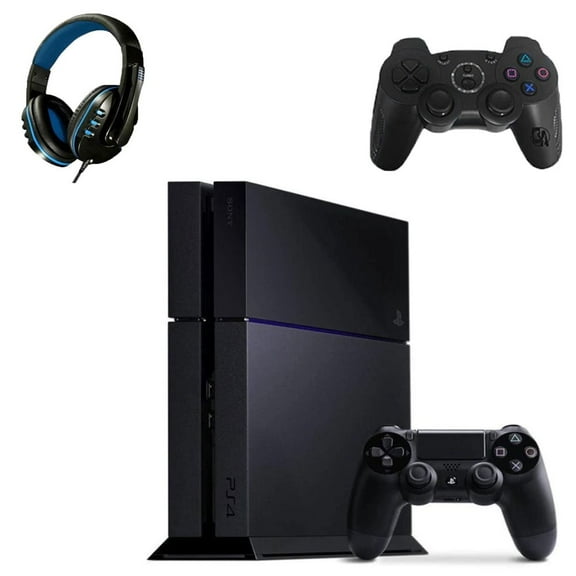 Restored Sony PlayStation 4 500GB Gaming Console Black 2 Controller Included BOLT AXTION Bundle (Refurbished)