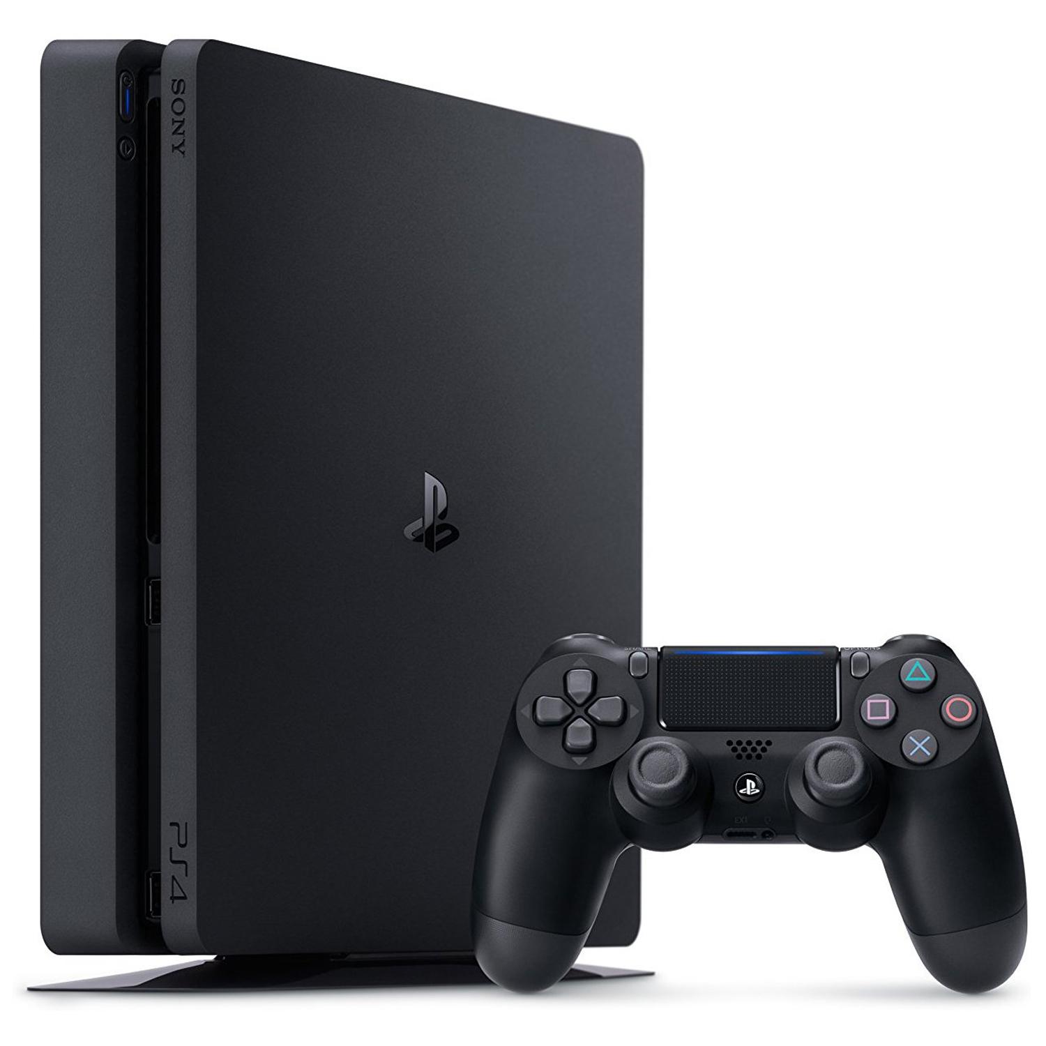 Restored Sony PlayStation 4, 500GB Slim System, Black (Refurbished) - image 1 of 2