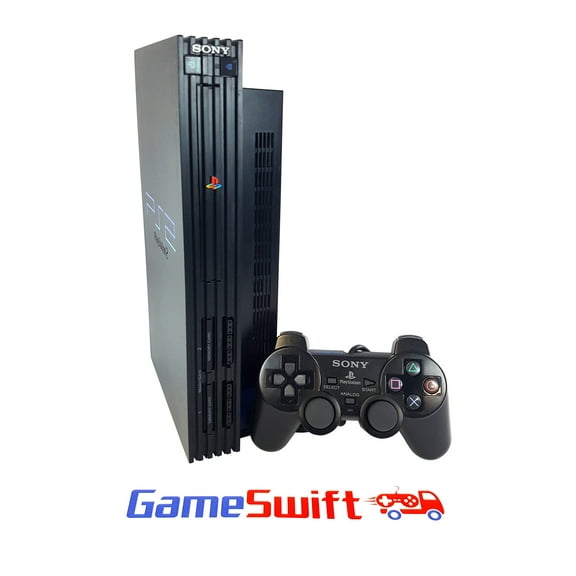 Restored Sony Playstation 2 PS2 Fat Video Game Console Black Controller Power AV Cables (Refurbished)
