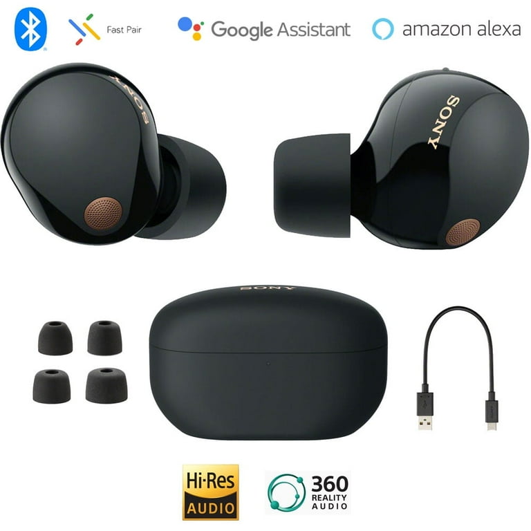 Restored Sony WF 1000XM5 Truly Wireless Bluetooth Noise Canceling Headphones Black Refurbished