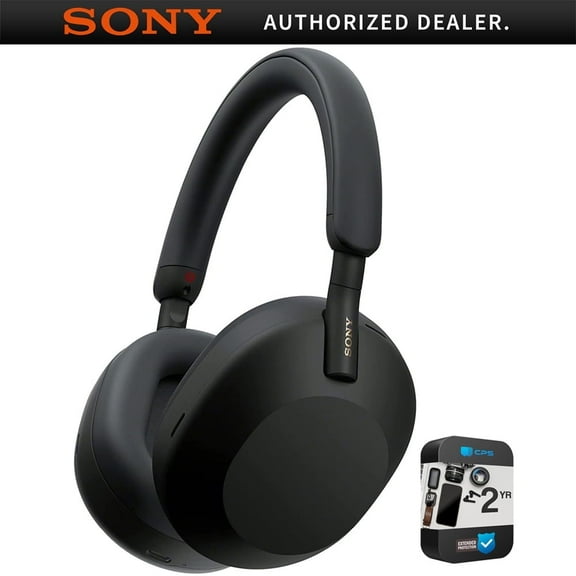 Restored Sony WH1000XM5/B Wireless Industry Leading Noise Canceling Headphones Black Bundle with 2 YR CPS Enhanced Protection Pack (Refurbished)